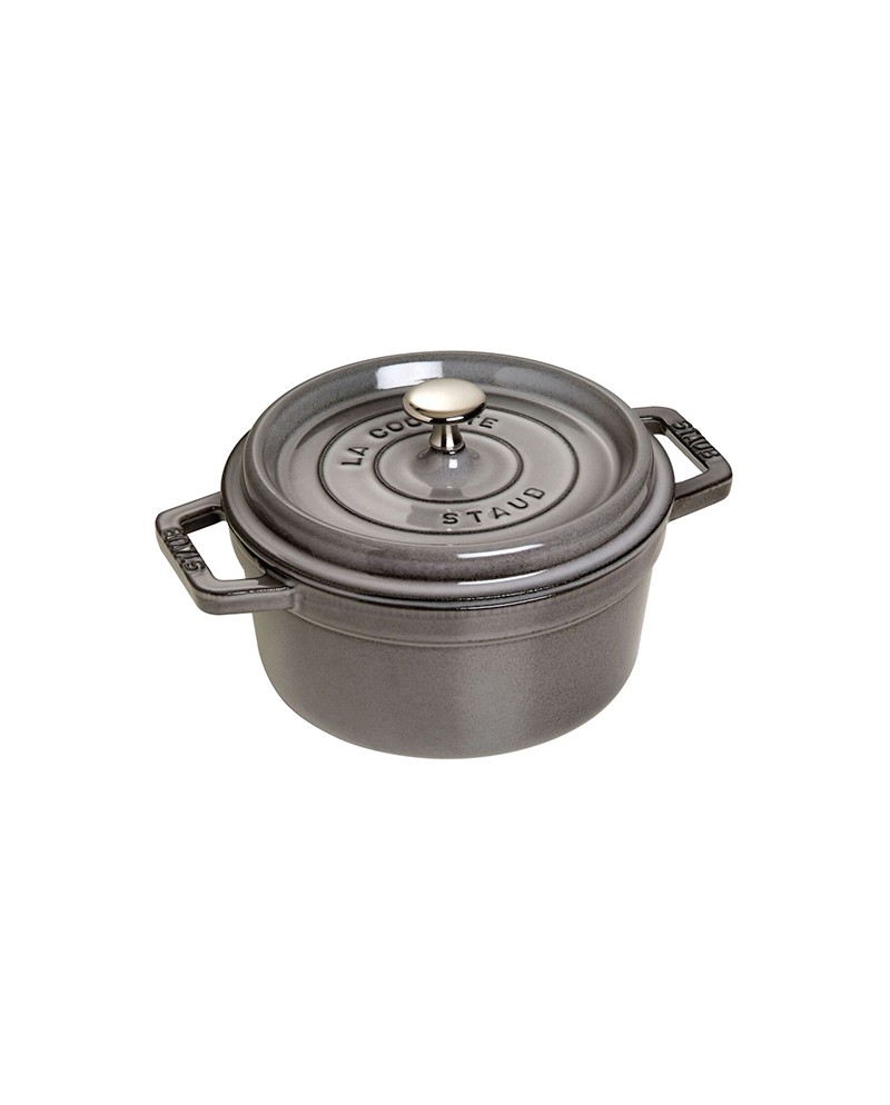 Staub Cocotte tonda grigio d. 24