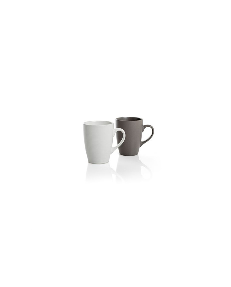 Evviva Marrakesh set 2 tazze mug grigio e bianco