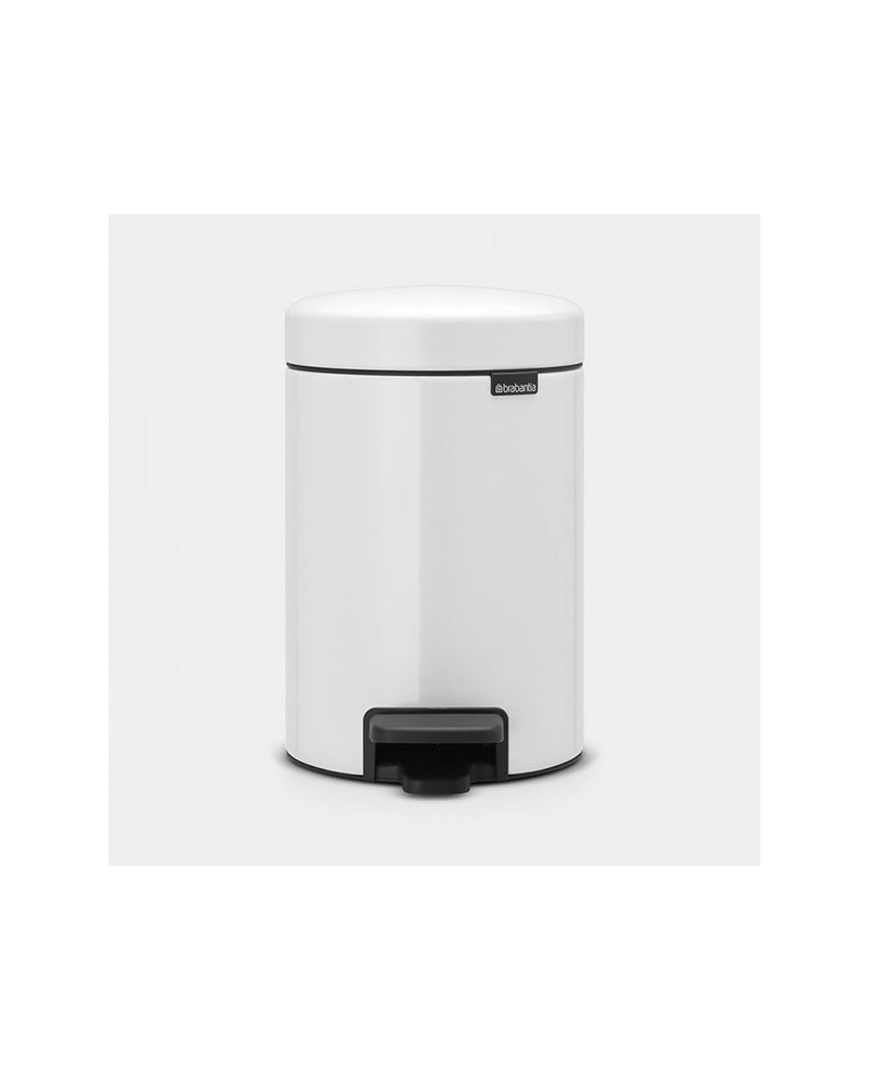 Brabantia Newicon pattumiera a pedale 12 l acciaio bianco