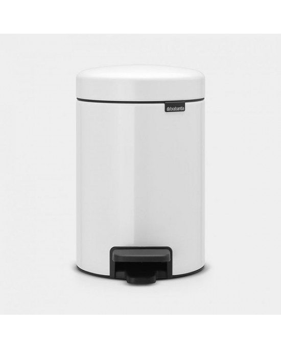 Brabantia Newicon pattumiera a pedale 12 l acciaio bianco