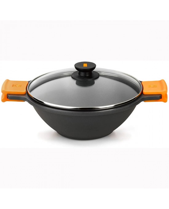 Bra Efficient wok con coperchio d. 28