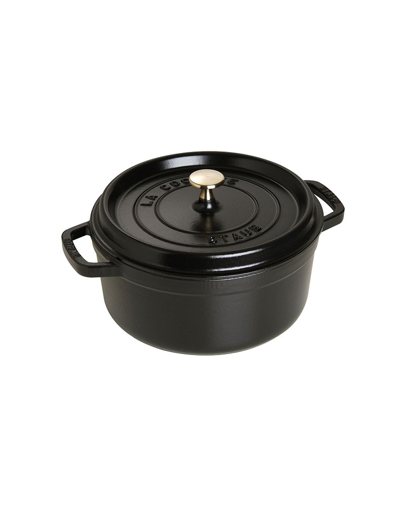 Staub Cocotte tonda nera d. 26