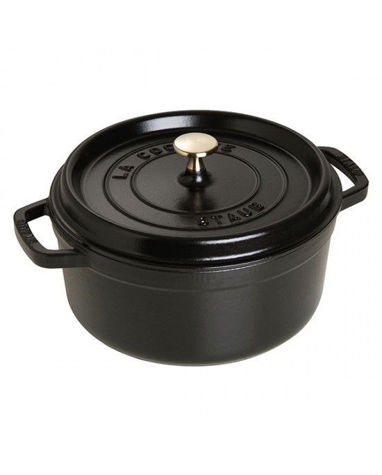 Staub Cocotte tonda nera d. 26