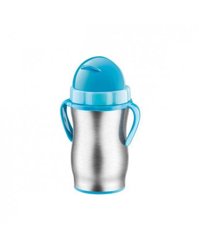 Tescoma Bambini bottiglia termica con cannuccia blu